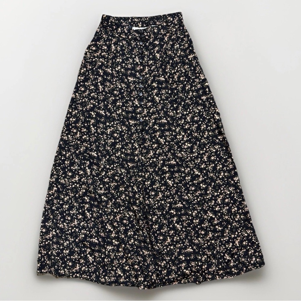 Express Campagnie Internationale S Floral Rayon Button Skirt Vintage – READ